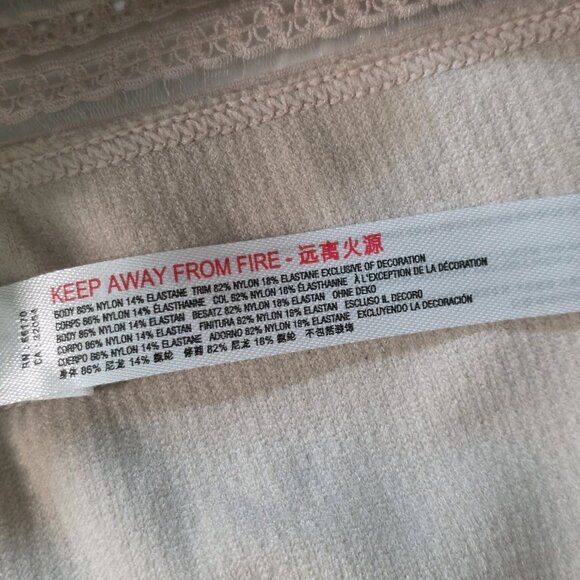 FP Movement by Free People Leggings Womens L Beige Lace Waffle Knit Yoga Pilates - Picture 14 of 16